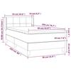 3130941 vidaXL Lit à sommier tapissier avec matelas Bleu foncé 90x200 cm