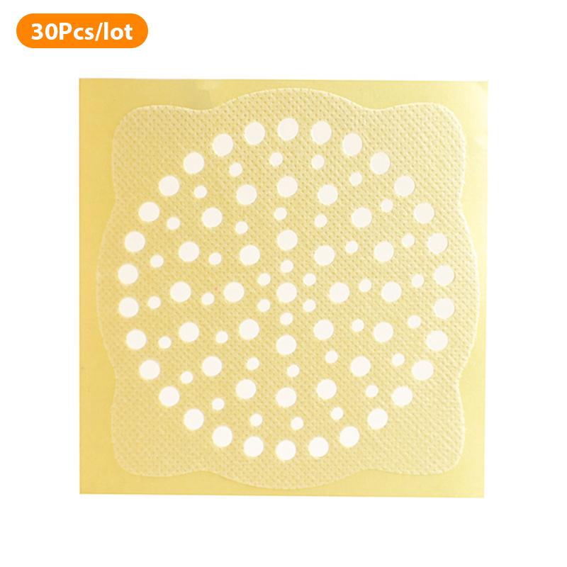 30Pcs Disposable Sink Filter Shower Drain Sticker Drain Hair Catcher Drain Cover