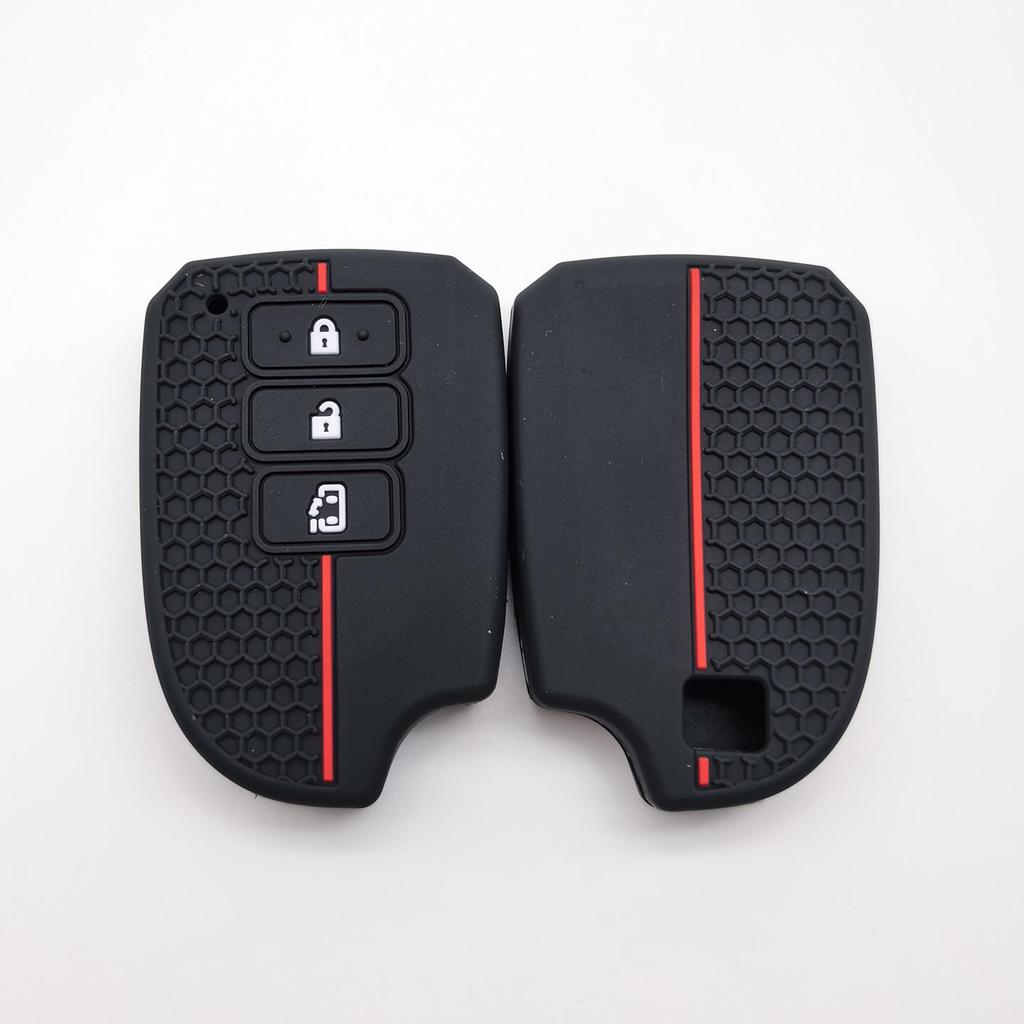 3-Button Electric Door Key Silicone Case for Toyota Vios, Yaris, Ractis, & Hiace.