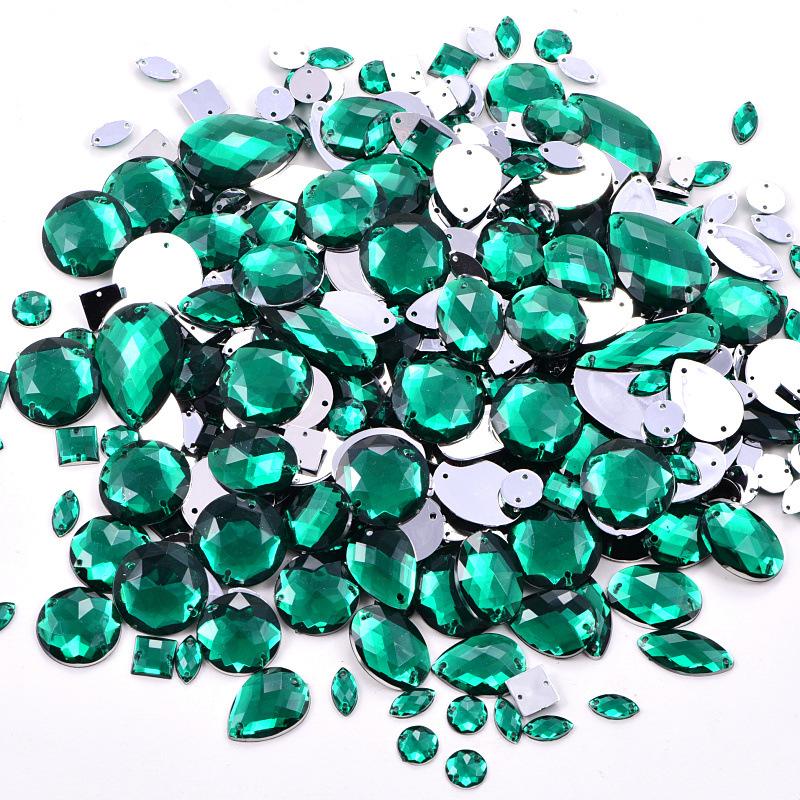 Mixed Shape Imitation Table Double Hole Mesh Hand Seam Drill Acrylic Drill, Special-Shaped Drill Diy Accessorie Flat Bottom Drill Beauty Sticker Drill