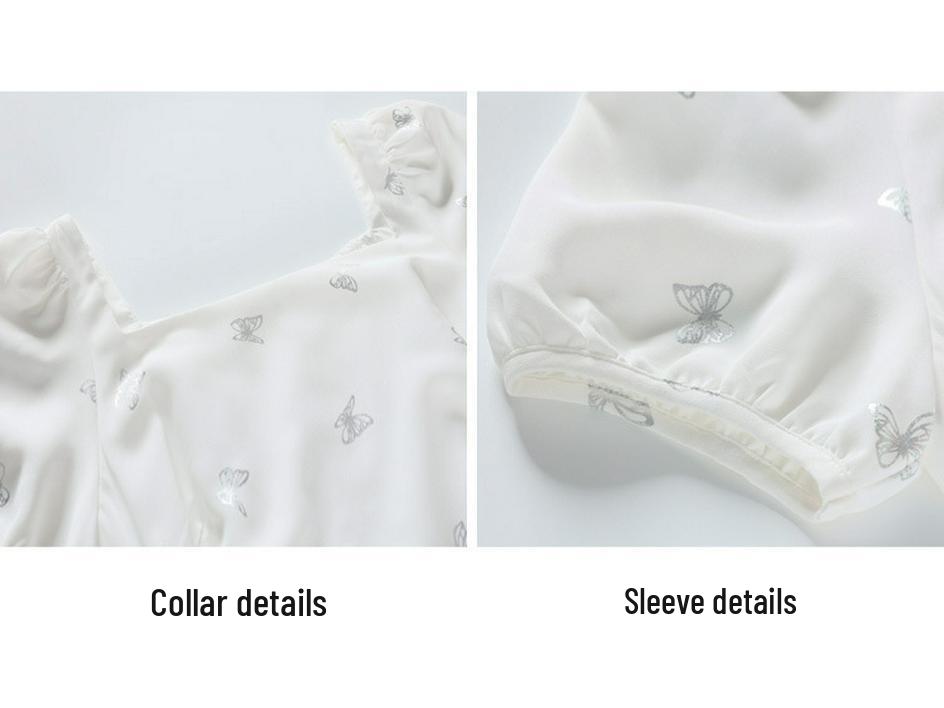 Elegant French White Summer Dress - Designer Style, Slim Fit, Long Skirt