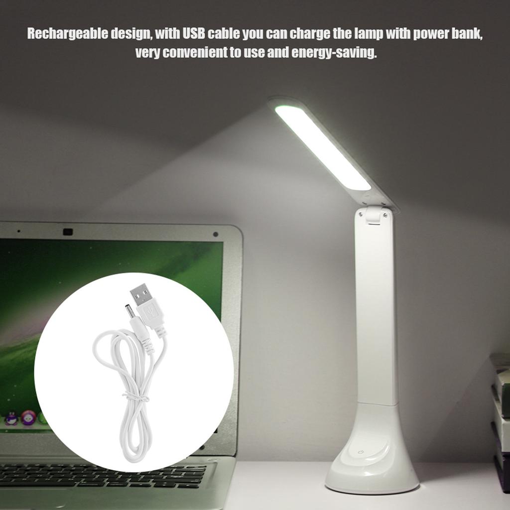 Rechargeable Folding LED Light Desk Table Desktop Lamp Eye Care for Reading Study Lighting