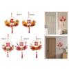 Chinese New Year Ornament Making Kit DIY Celebration Luminous with Tassel Flower Wreath Hanging Decoration for Wall Indoor Door