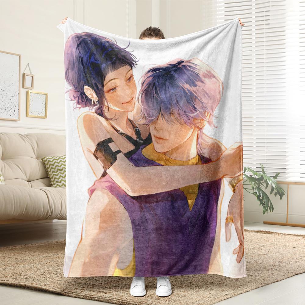 KPop Demon Hunters The fantasy world on the blanket: Anime characters and cute pet patterns keep warm and warm