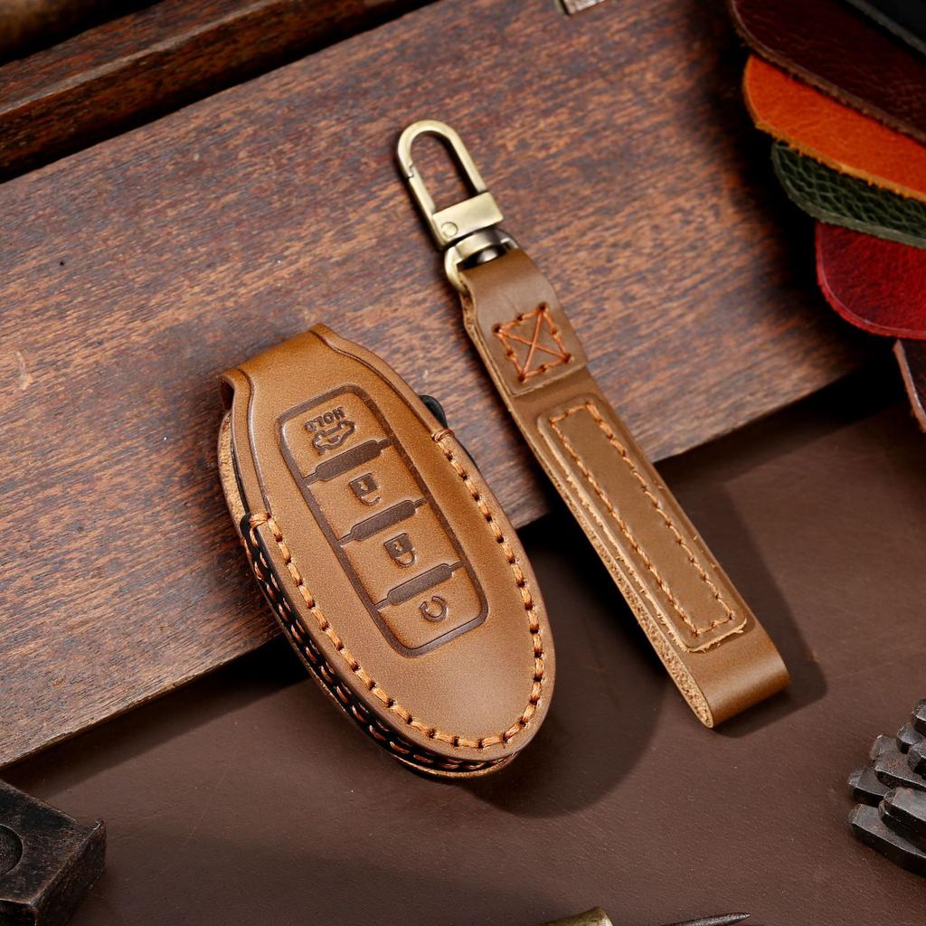 2020 New Car Key Bag Is Suitable for Nissan Xuanyi Teana Qijun Tiida Handmade Leather Key Bag
