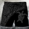 3D Printed Funny Sea Turtle Short Pants For Men Floral Leaf Plant Pattern Swim Trunks Casual Harajuku Street Hawaii Beach Shorts