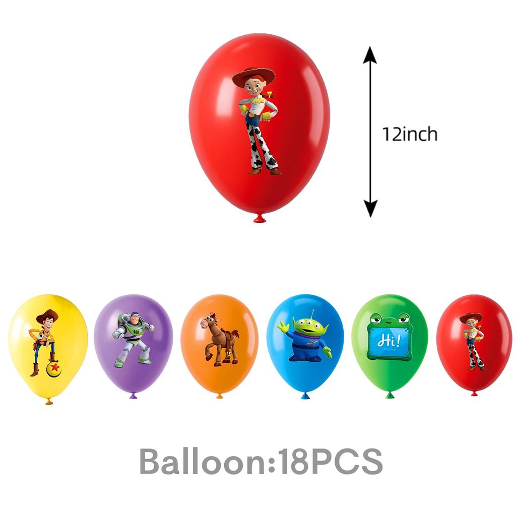 Toy Story Birthday Party Decoration Tableware Set for Baby Shower Or Any Celebration Includes Cups Plates Balloons - Christmas D