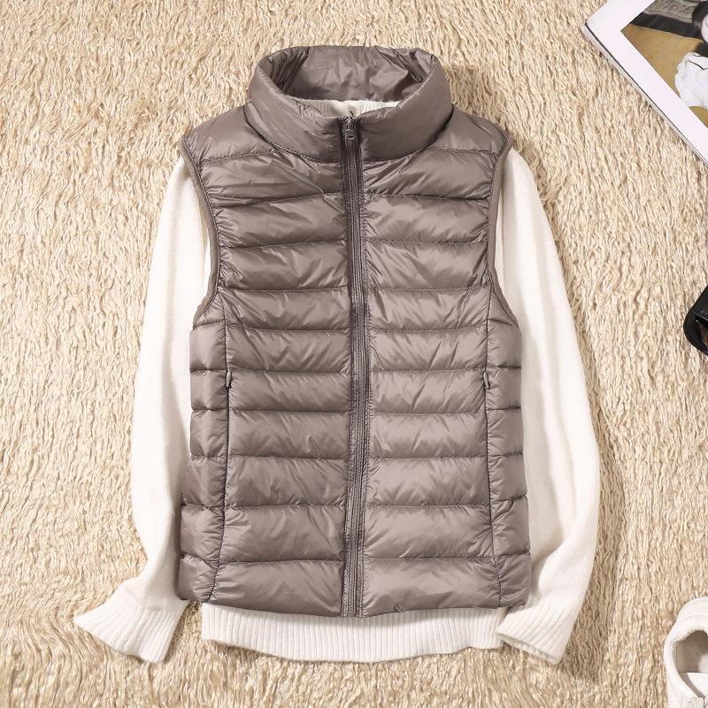 White Duck Down Women Sleeveless Jackets Arrivals Female Ultra Lightweight Packable Vest Women Coats