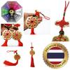 Thai Amulet Feng Shui Mystic Knot 10 Coins Buddhist Retro Vintage Protect Charm Talisman Powerful Wealth Success Health Luck Jewelry