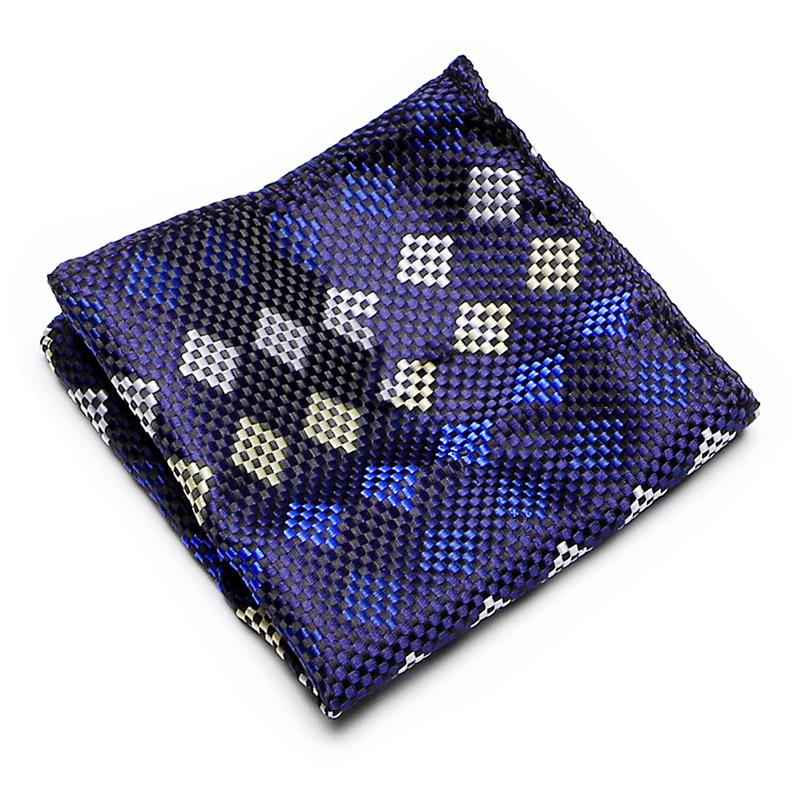 Men's Striped Jacquard Pocket Square for Weddings and Business Suits