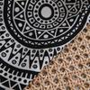 Jing Ga Cream Mandala Printed Semi-Blackout Rod Pocket Curtain