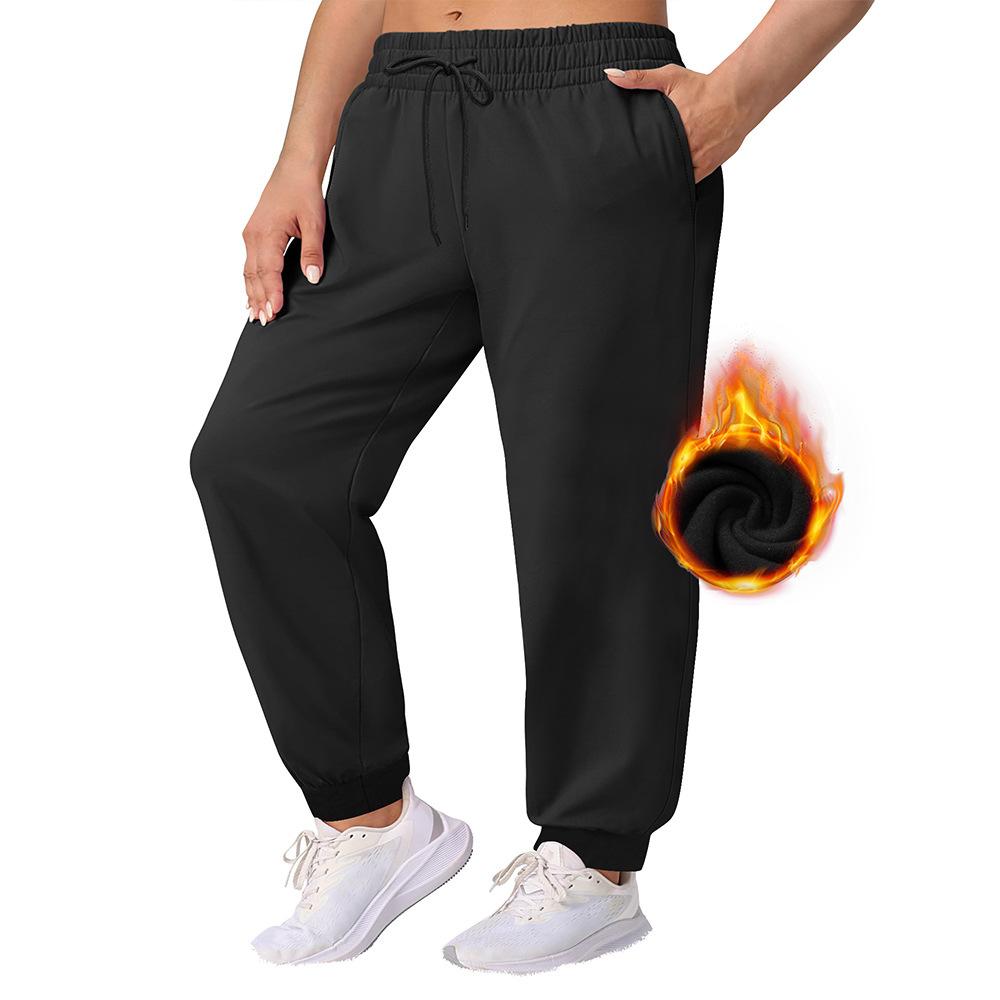 

Large Women s Autumn and Winter Fashionable Casual Straight Leg Pants with Slight Stretch Waist and Pocket for Home Use Wide Leg L