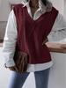 Gilet lavorato a maglia da donna con scollo a V senza maniche vestibilità larga streetwear tinta unita trecce rombi maglione da indossare a strati gilet maglione