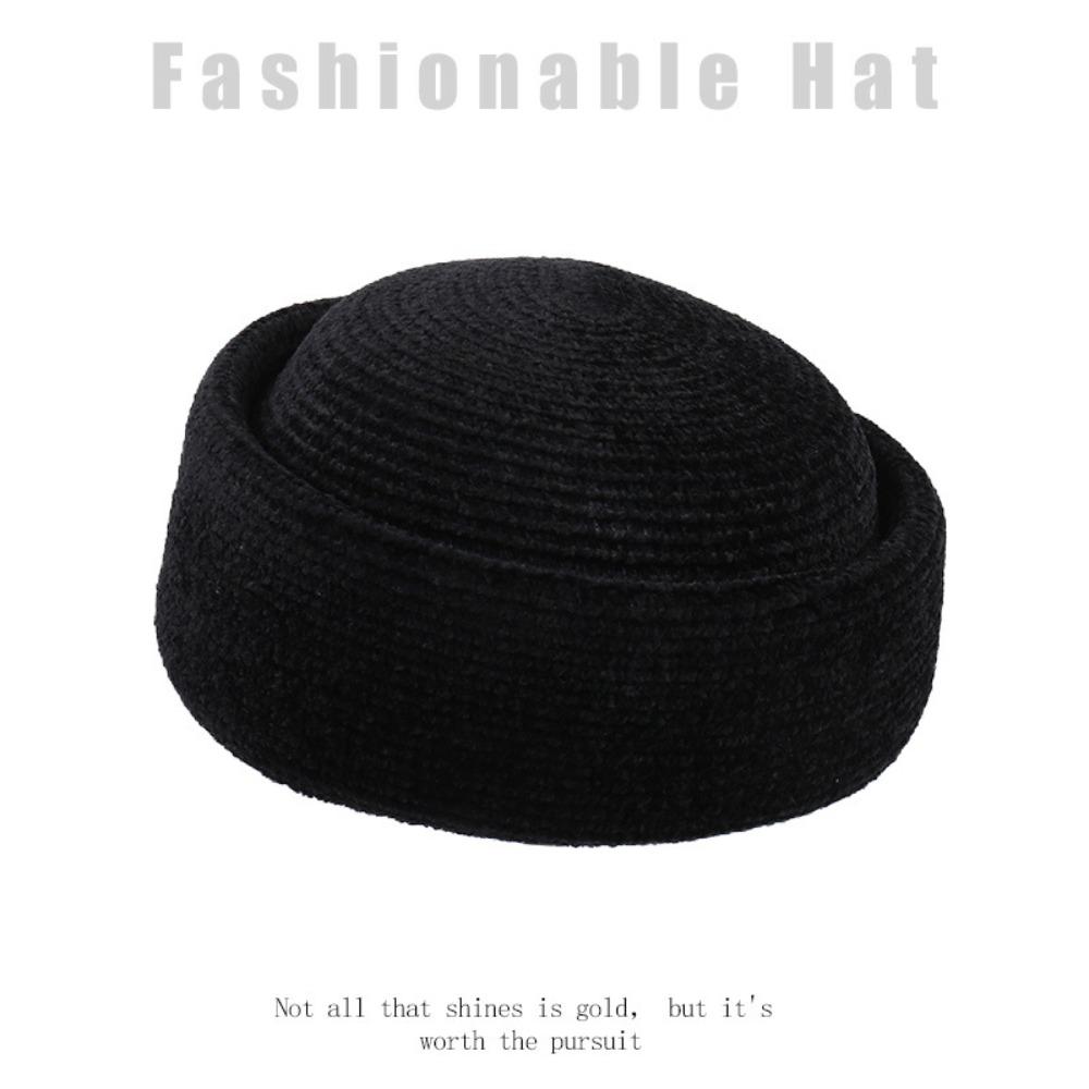French Style Chenille Pillbox Hat Fedoras Fedora Hat Vintage Medicine Box Hat Wedding Party