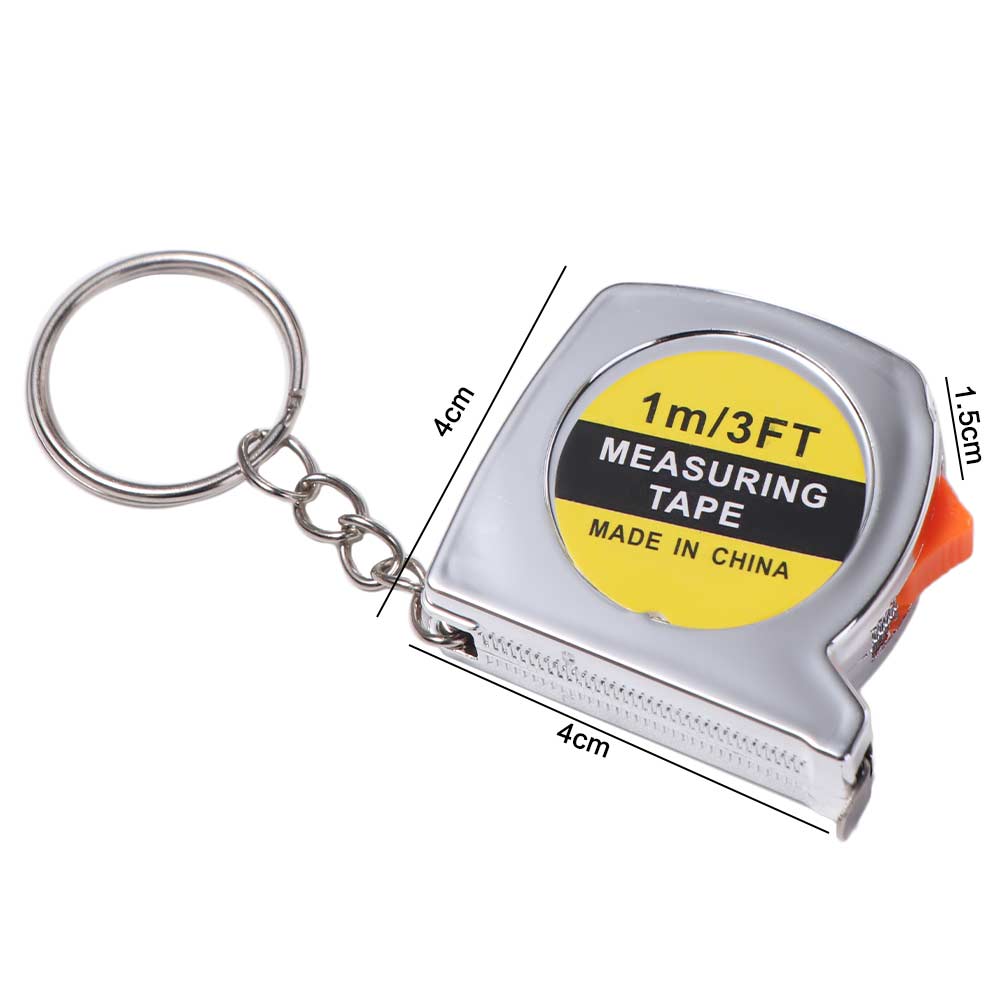 Soft Steel Tape Measure Keychain 3-Foot/1-Meter Measure Keychain Measuring Ruler Tape  Daily