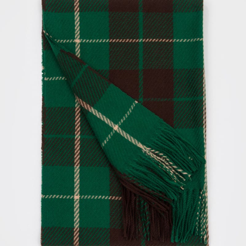 RECLOW OMBRE Two-tone Check Muffler GREEN