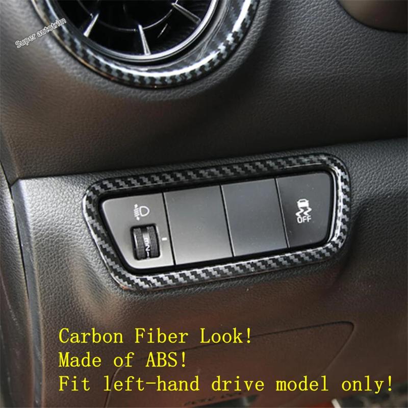 Head Light / Window Lift / Gear Shift Panel Cover Trim For Kia Forte / Cerato / K3 - Carbon Fiber Interior Accessories