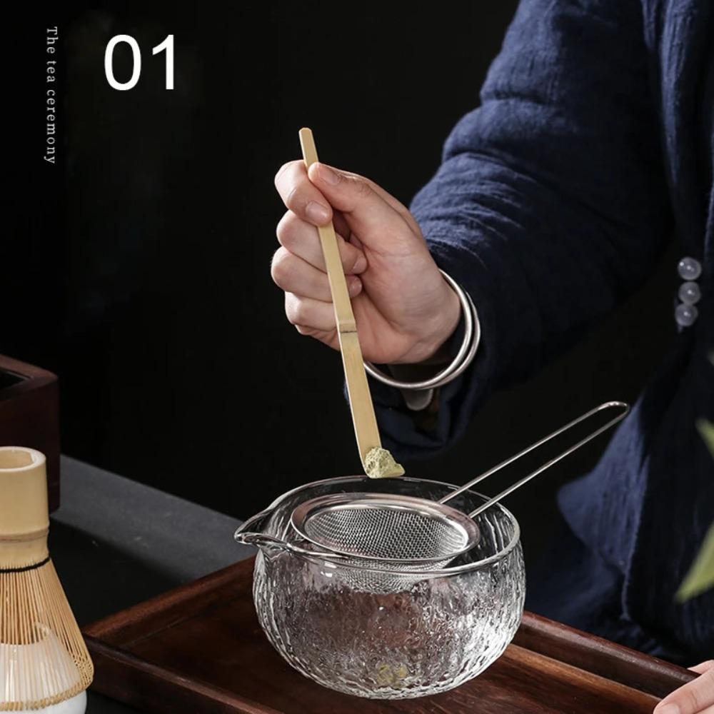 7pcs/set DIY Japanese Matcha Tea Set Bamboo Matcha Whisk Brush Tea-Making Tool Beverage Shop