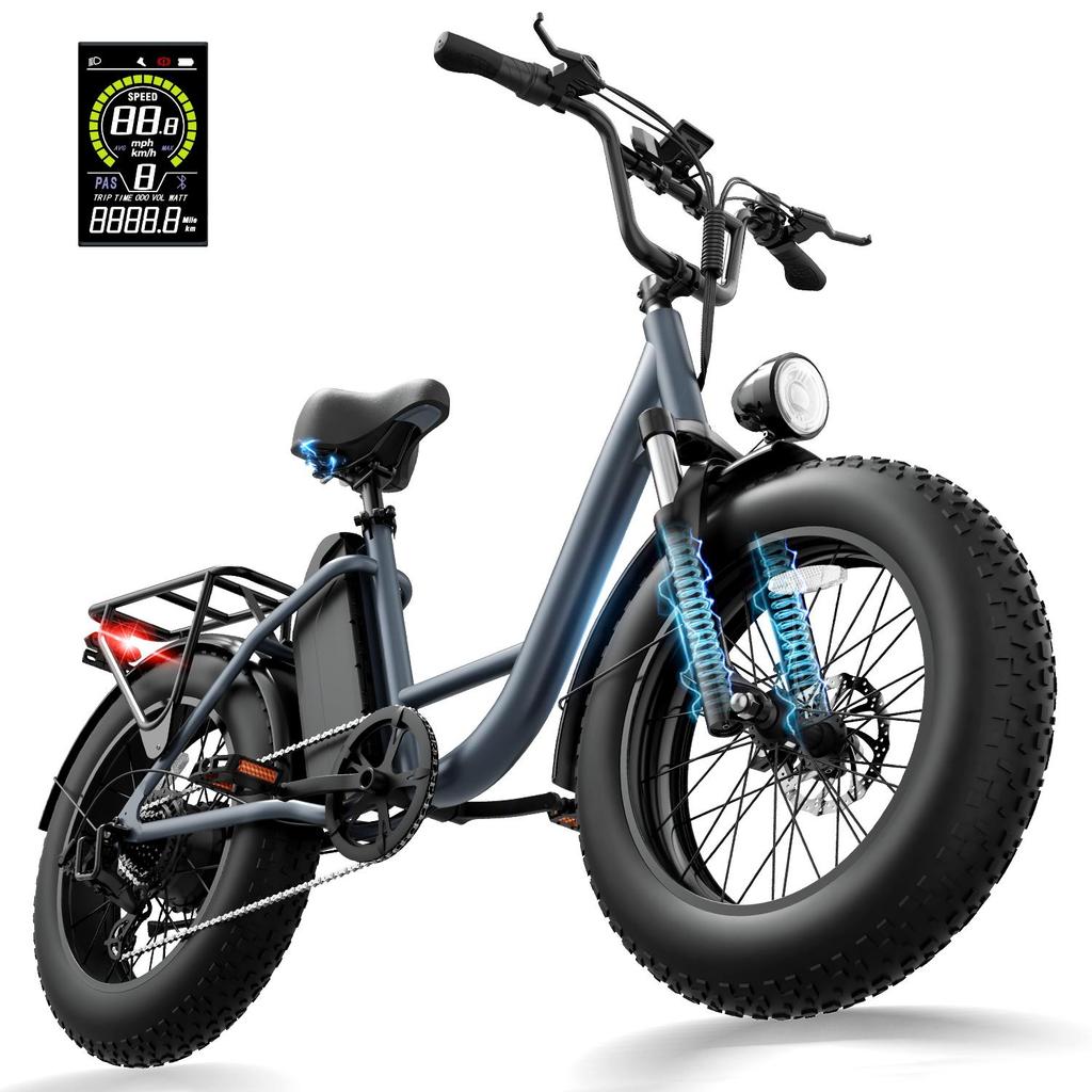 URLIFE E20 Pro Electric Bike with 48V 15.6AH Battery, LCD Display & Rear Rack