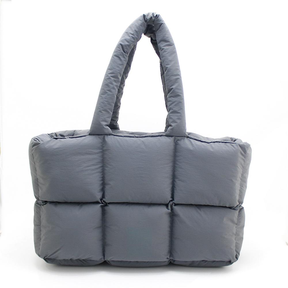 Puffy Tote Bag for Women Large Quilted Puffer Cloud Handbags Lightweight Soft Trendy Shoulder Satchel