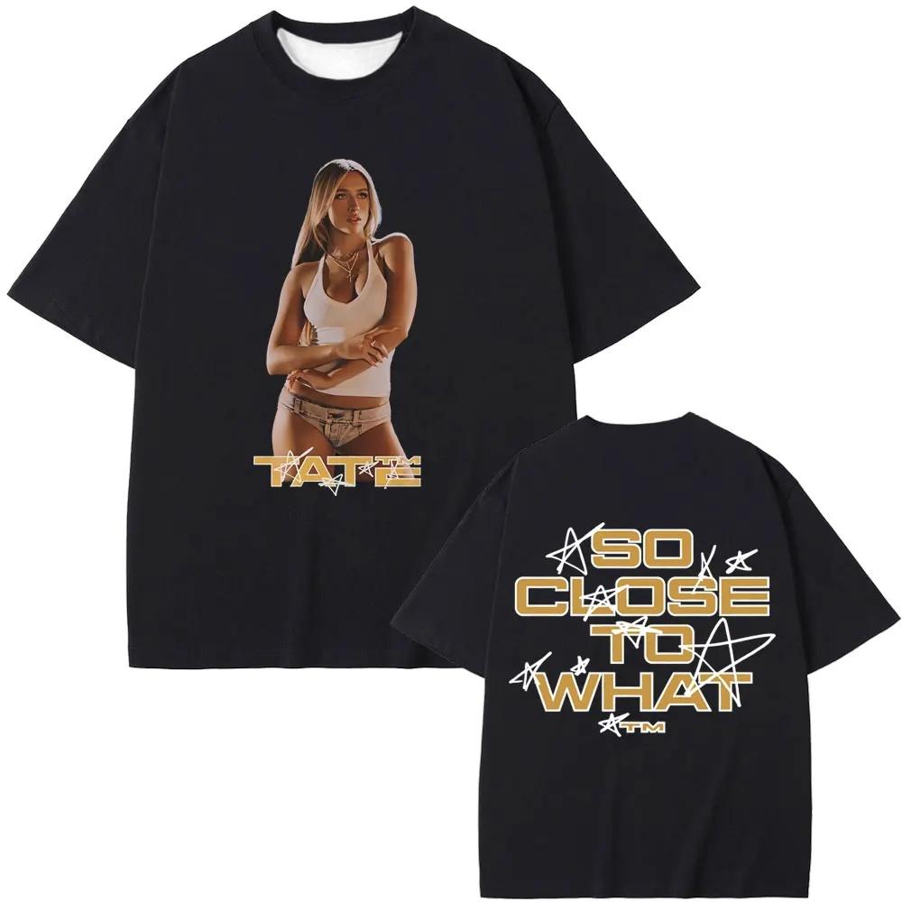 2025 Singer Tate Mcrae T8 Music T Shirts Men's Women Vintage T-shirt Summer Oversized Short Sleeve Tee Tops for Fans Gift