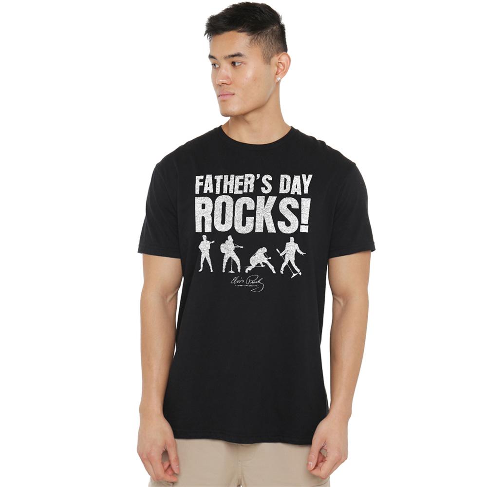 Elvis Presley Unisex Adult Fathers day Rocks T-Shirt