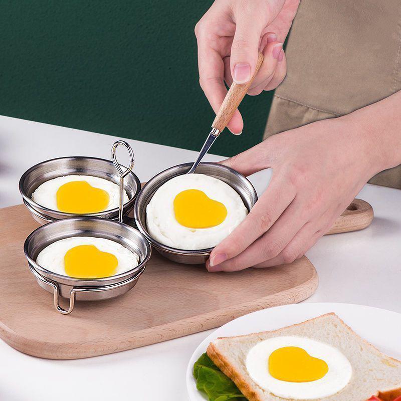 Stainless Steel Egg Poacher Poaching Pan Mould Egg Steamer Steamed Egges Mold Hoousehold Kitchen Cooking Tool Gadget CDN