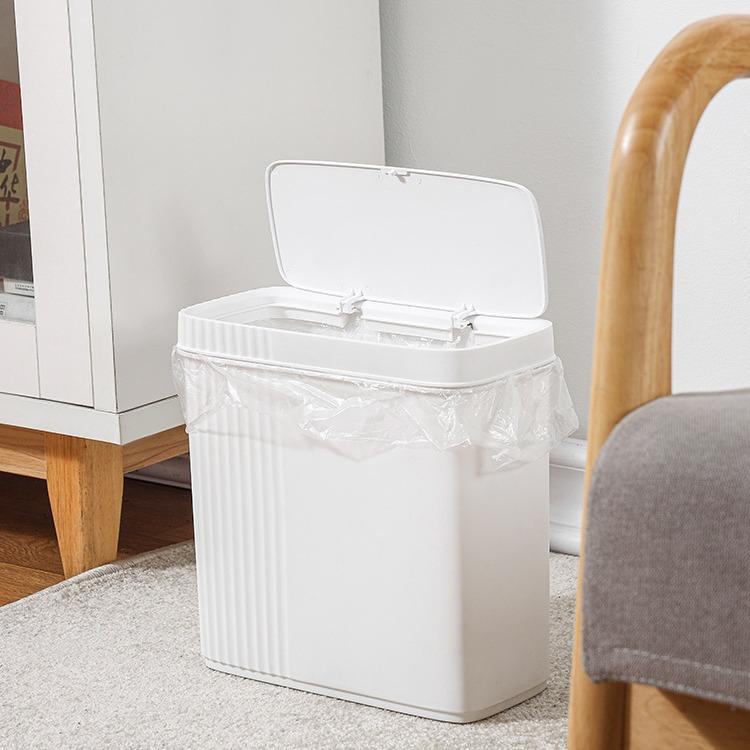 Press Trash Can Living Room Seam With Lid Toilet Toilet Kitchen Bedroom Paper Basket Bathroom Household Cleaning Tools Home