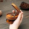 Vintage Unisex Leather Key Case with Double Zipper and Multi-Function - Soft Surface Oil Wax, Car Key Holder, Genuine Cowhide