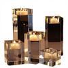 Small Bridge Crystal Cube Tealight Candlestick Holder Customize Crystal Candle Holder for Home Decoration Easter Gift