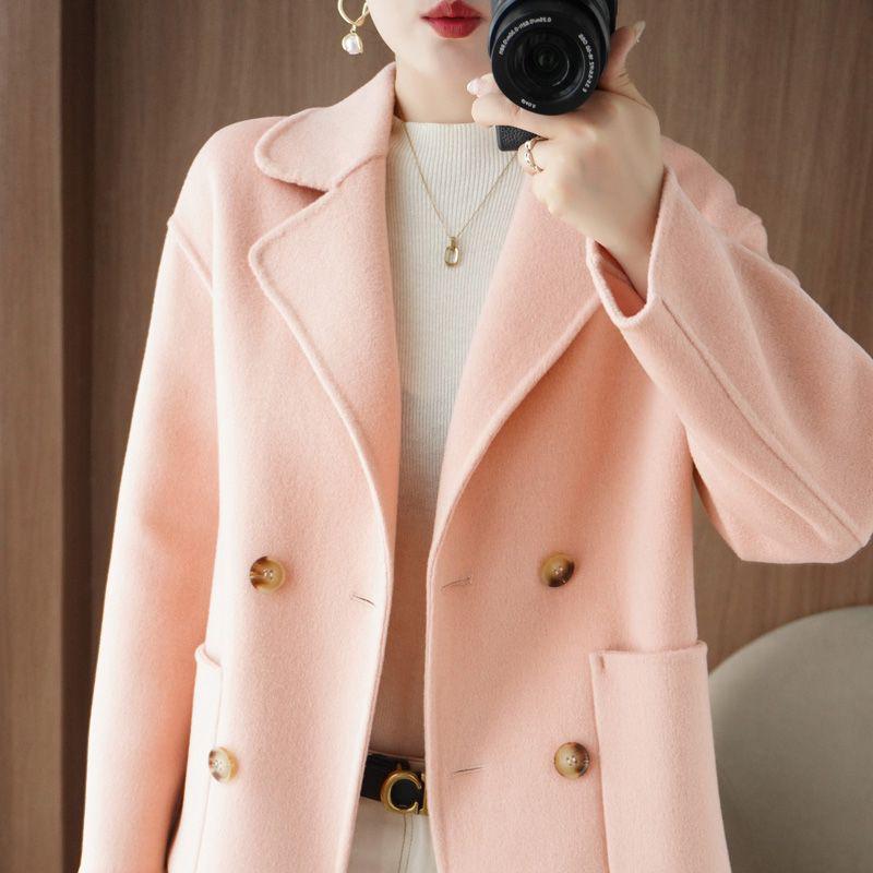 Petite Wool Double-Faced Short Coat - Loose, Chic Style