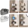 Suction Cup Corners Sink Organizers With Drainage Holes ABS Kitchen Bathroom Storage Shelf Easy Installation