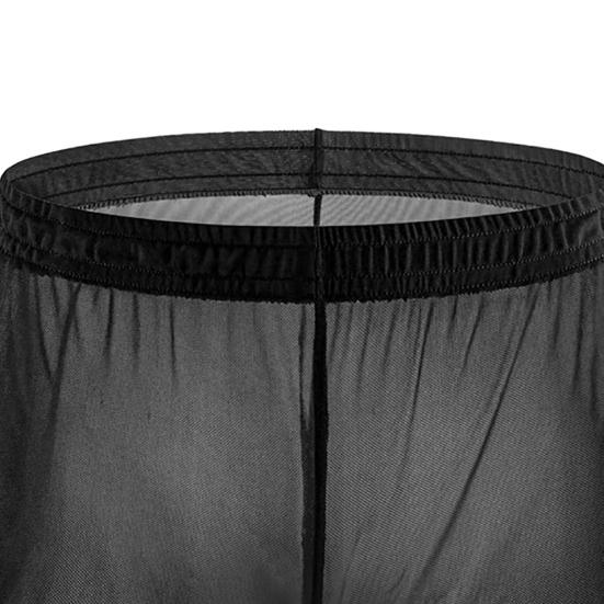 Soutong See Through Men Underpants Solid Color Mesh Yarn Mid Waist Transparent Thin Boxer Underwear for Daily Wear