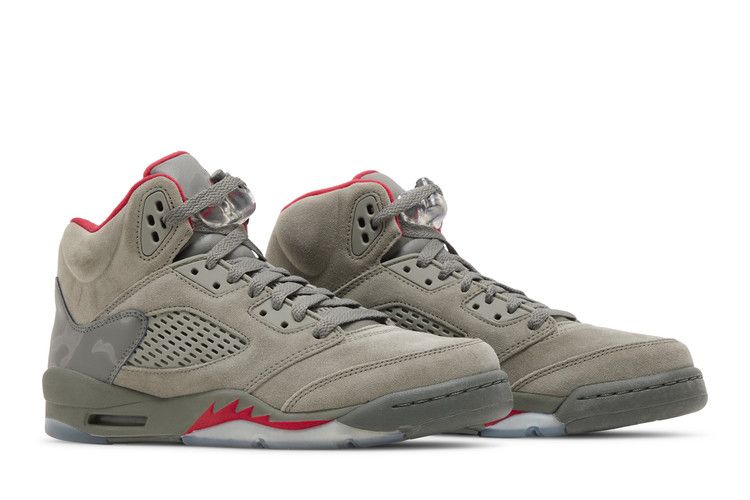 Kids' Sneakers Jordan 5 Retro P51 Camo (GS) Dark Stucco/University Red-River Rock