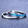Female Charm White Fire Opal Blue Stone Rings Vintage Fashion  Color Wedding Band Jewelry For Women