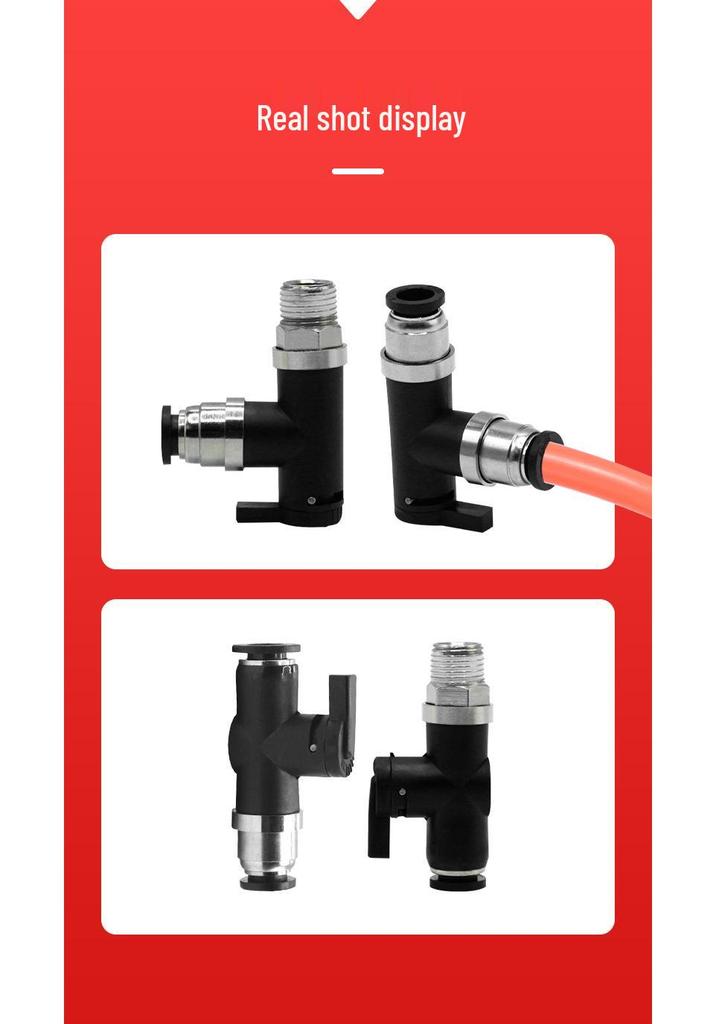 Micro Mini BVC/BVU Quick Connect Air Tube Pneumatic Hand Valve BVC6-M501