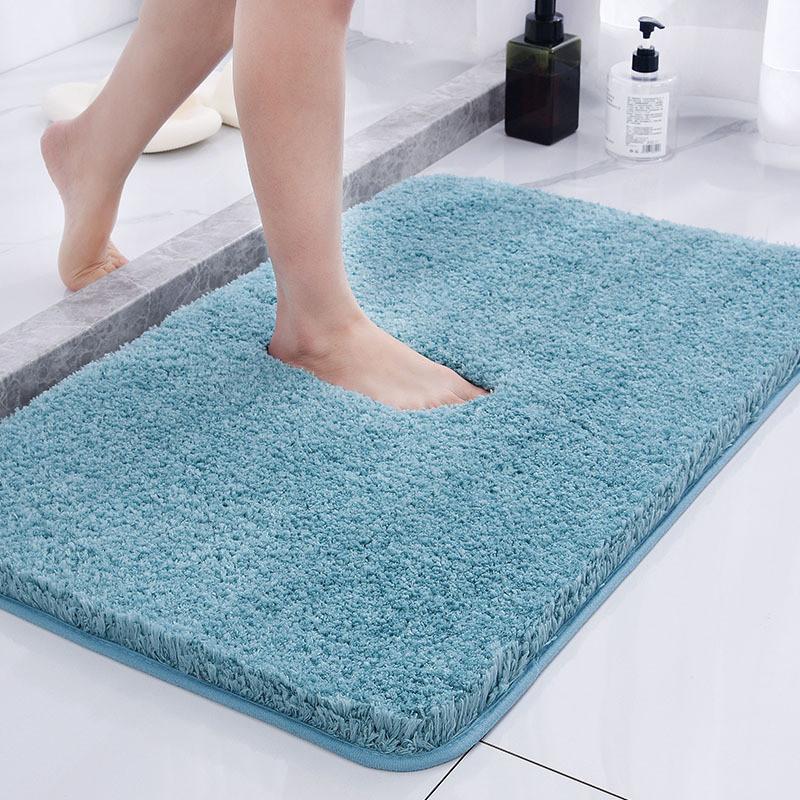 Thick Absorbent Water Microfibre Bath Mat Washable Non Slip Plush Mats Bath