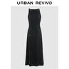 UR Autumn 2026 Women's Draped Neck Textured Sleeveless Maxi Dress