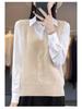 Women's V-Neck Knit Sweater Vest - Sleeveless, Loose Fit, Autumn/Winter Fashion