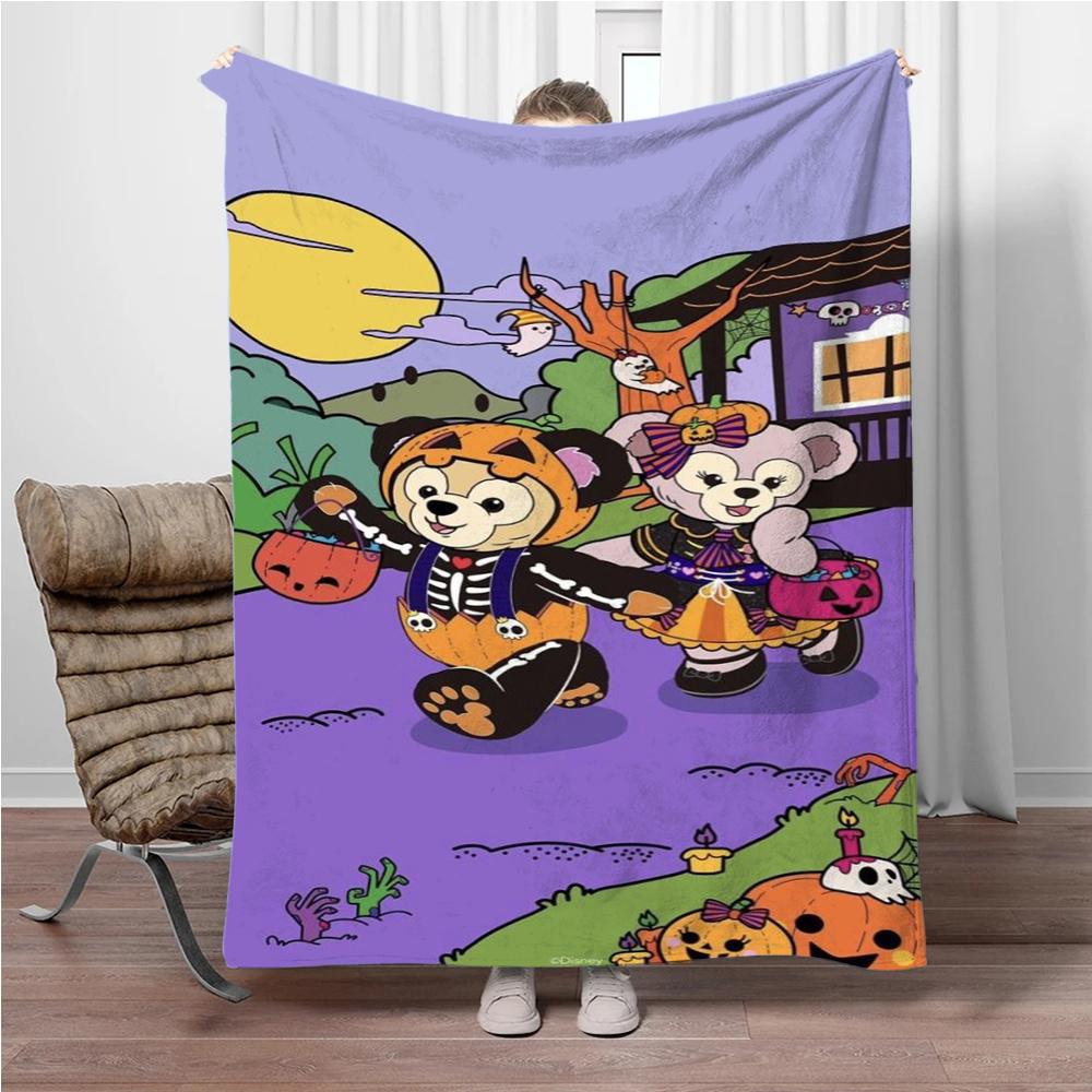 Disney Duffy Bear HD Flannel Thin Blanket.Four Season Blanket. Travel Picnic,for Sofa,Beds,Living Rooms,Fluffy Blanket Gifts