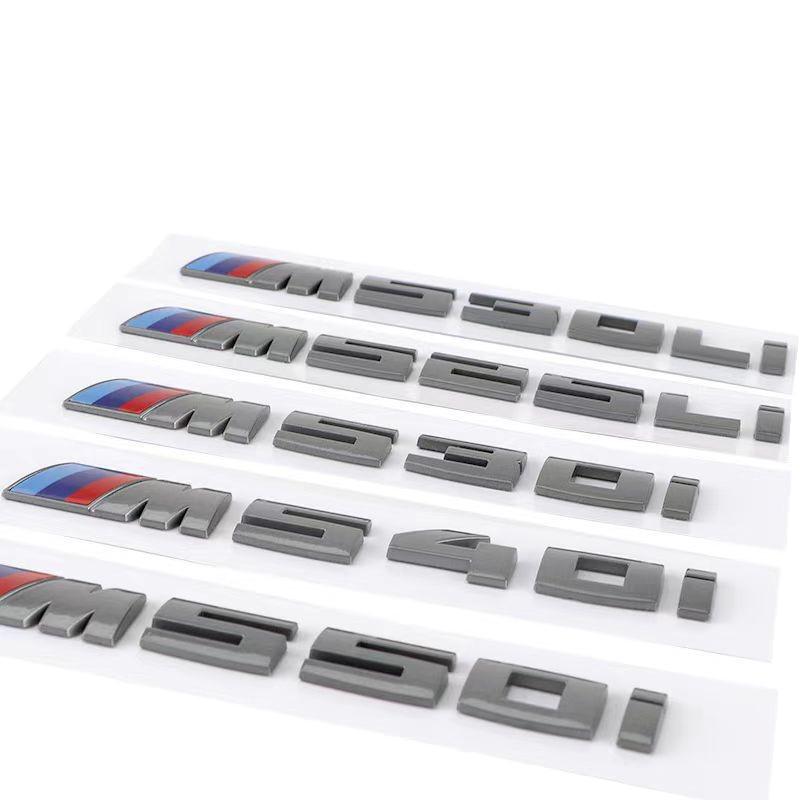 BMW Gray Car Emblem Stickers for M330i, M340i, M550i, M240i, and M530i Tail Modifications