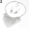 Damenmode Luxus Quaste Anhänger Halsband Halskette Haken Ohrringe Schmuckset