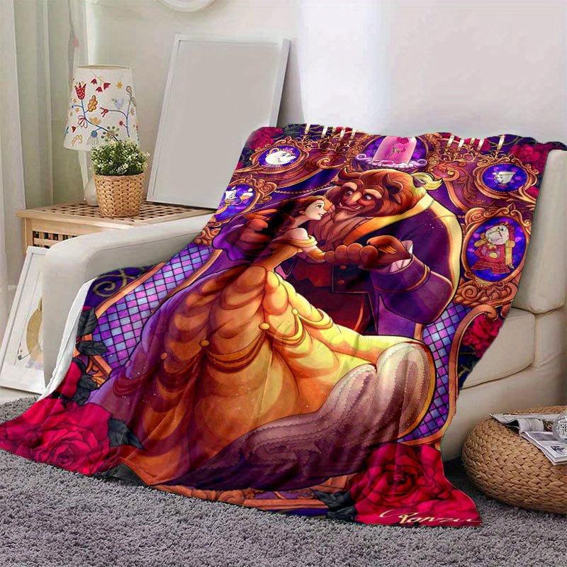 

1pc beauty and the beast Blanket for Sports, Outdoor, Living Room, Home Decoration, Sofa Blanket, Suitable for All Seasons, Travel, Birthday 100x150cm