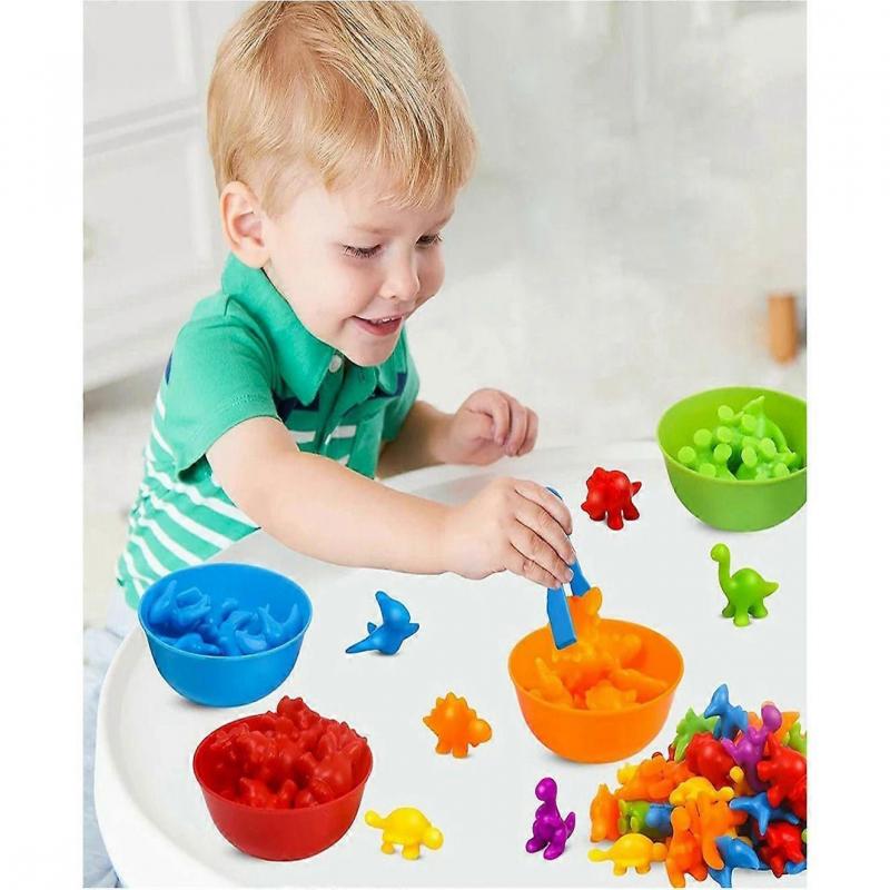 Zabawki do liczenia dinozaurów Sortowanie Zabawka Dopasowywanie Gra w dopasowywanie Wczesne liczenie Zabawki edukacyjne