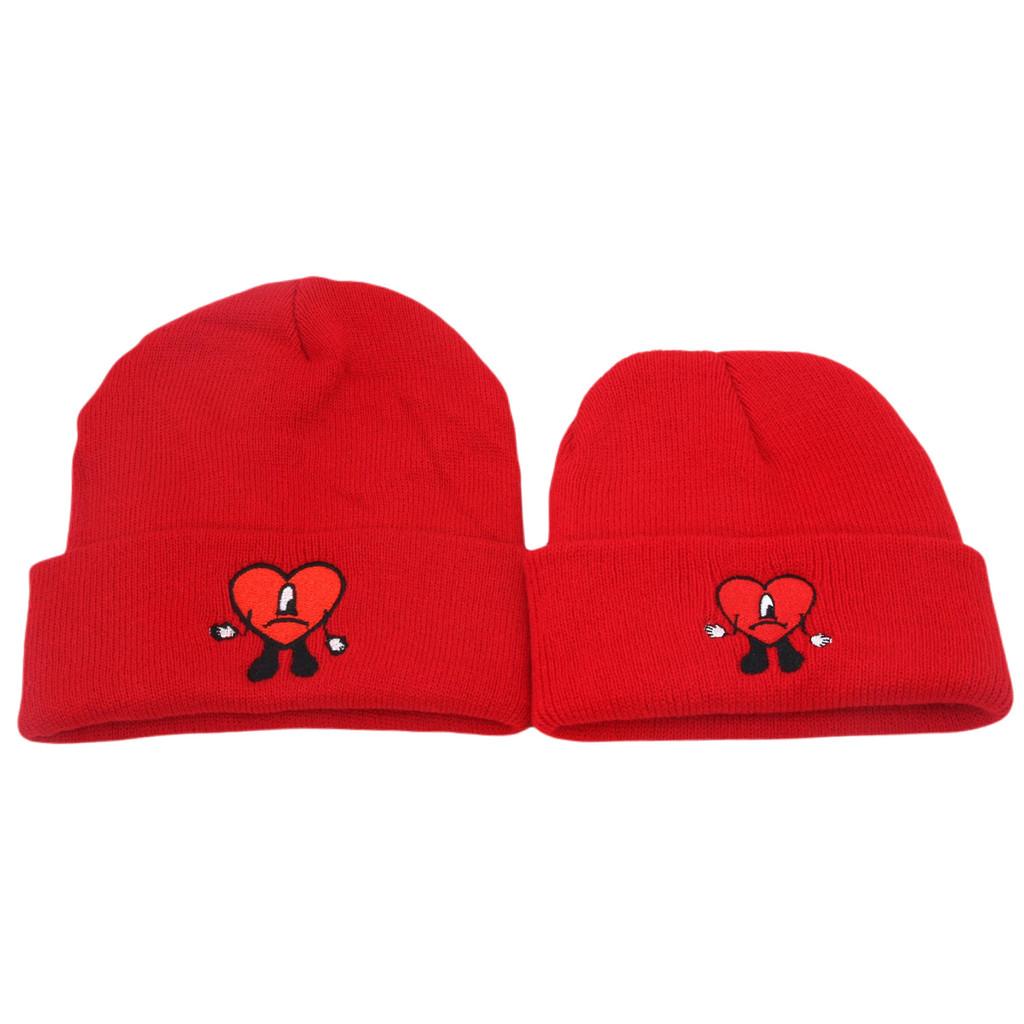 Bad Bunny Winter Knit Cap For Children And Adults Windproof Insulated Beanie With Round Crown