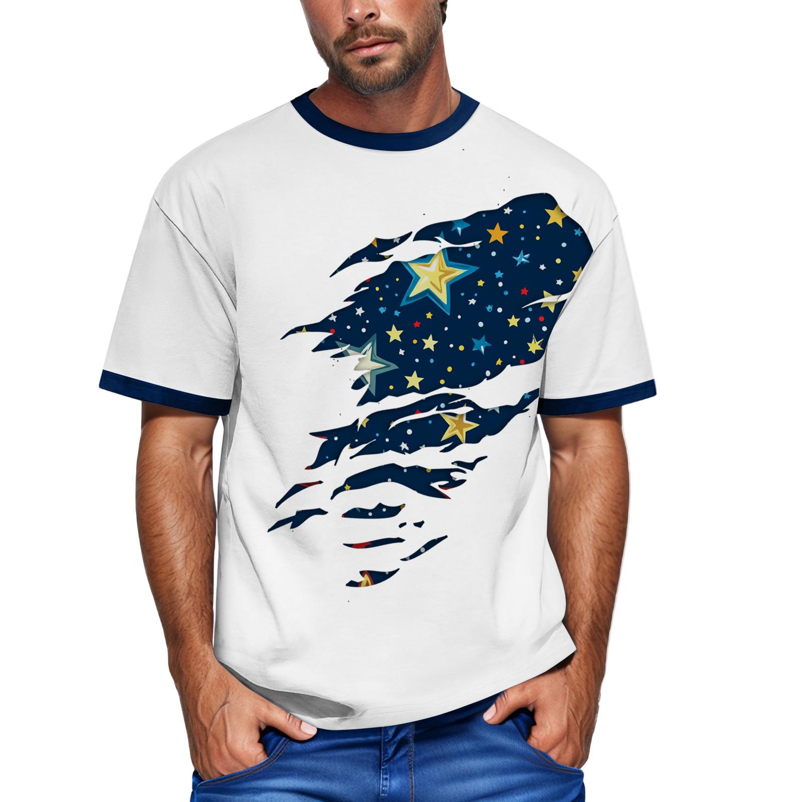 

Мужская футболка Футболки с графическим текстом Pool3D печать Уличная повседневная одежда с короткими рукавами и принтом Базовая одежда XL