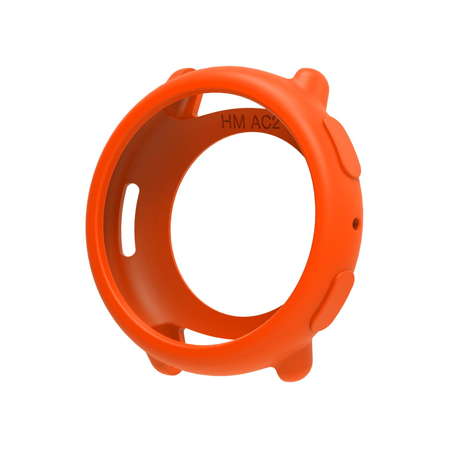 

Силиконовый защитный чехол-накладка для Huami Amazfit Active2 Smart, сменные аксессуары, рамки, чехлы, защитная накладка на экран оранжевый