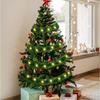 Christmas Tree Shiny Garland Light 49.21ft Tinsel Shiny Streamers Ornaments Twist Light Strips Prelit Christmas Decor With LED