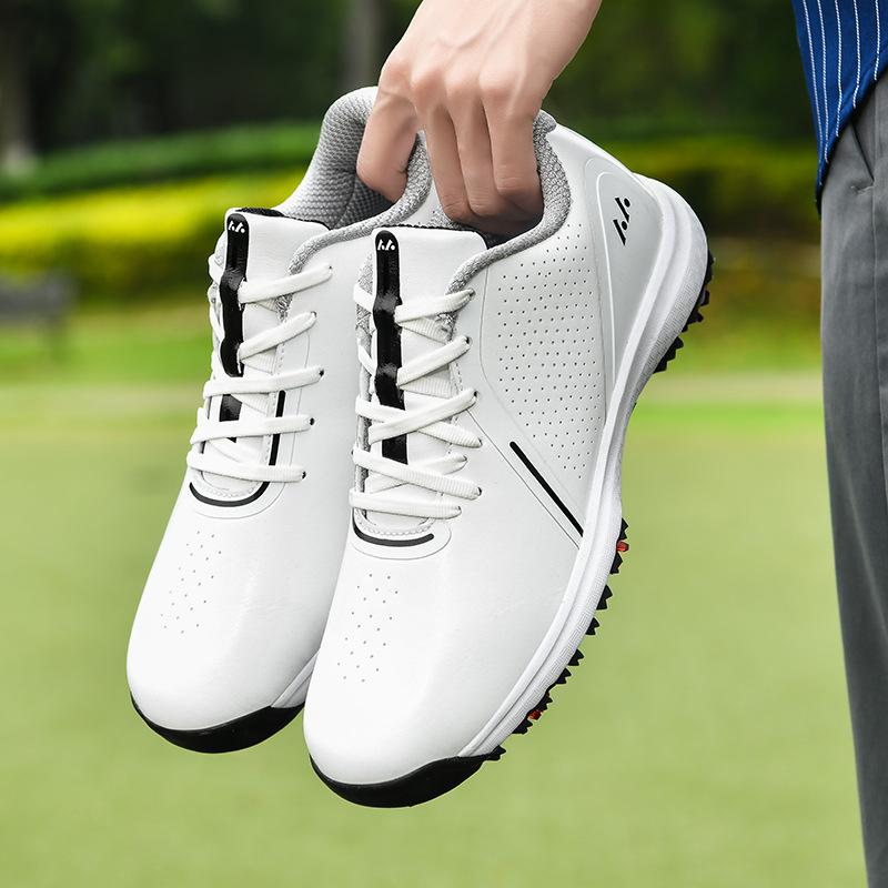 New Professional Golf Shoes Men's Large Size Microfiber Leather Surface Breathable Non-slip Outdoor Casual Sports Shoes