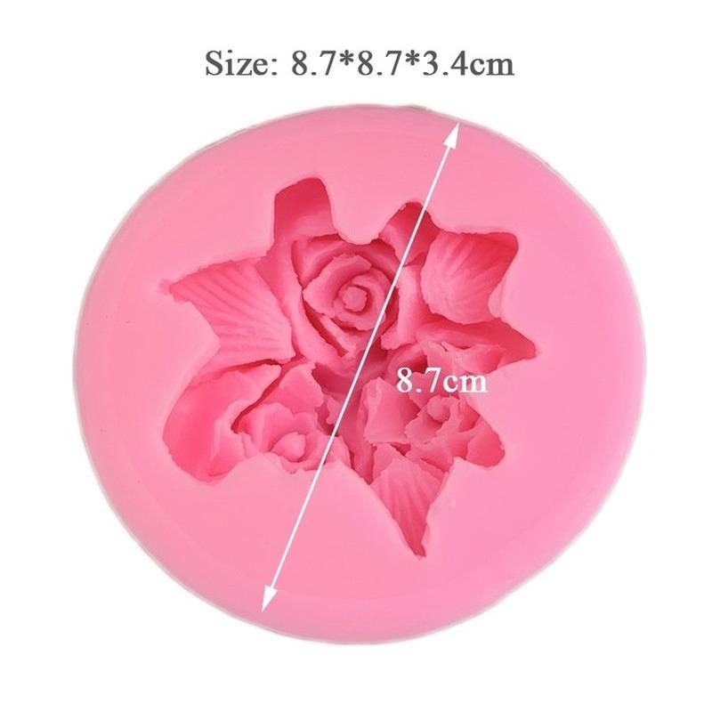 Formy silikonowe 3D DIY Forma do mydła w kształcie kwiatu Róża Do robienia Dekoracje do ciast Akcesoria piekarskie Formy do fondant 2023 1 szt.